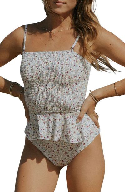 Geode Swimwear Geode Swimwear Amelia Peplum Tankini Top