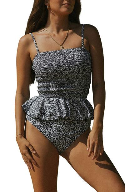 Geode Swimwear Geode Swimwear Stella Peplum Tankini Top