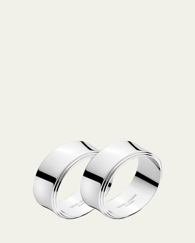 Georg Jensen Pyramid Napkin Rings, Set of 2