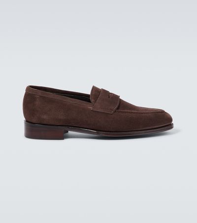 George Cleverley George Cleverley Bradley II suede penny loafers