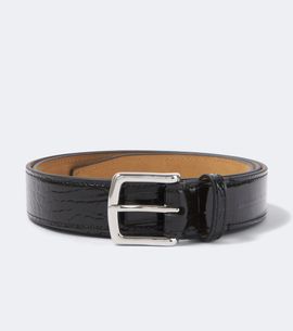 George Cleverley George Cleverley Croc-effect patent leather belt