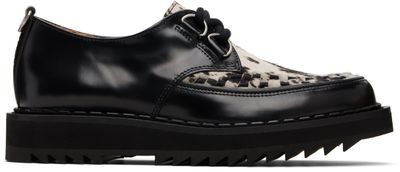 George Cox George Cox Black & Off-White Ripple Hatton Derbys