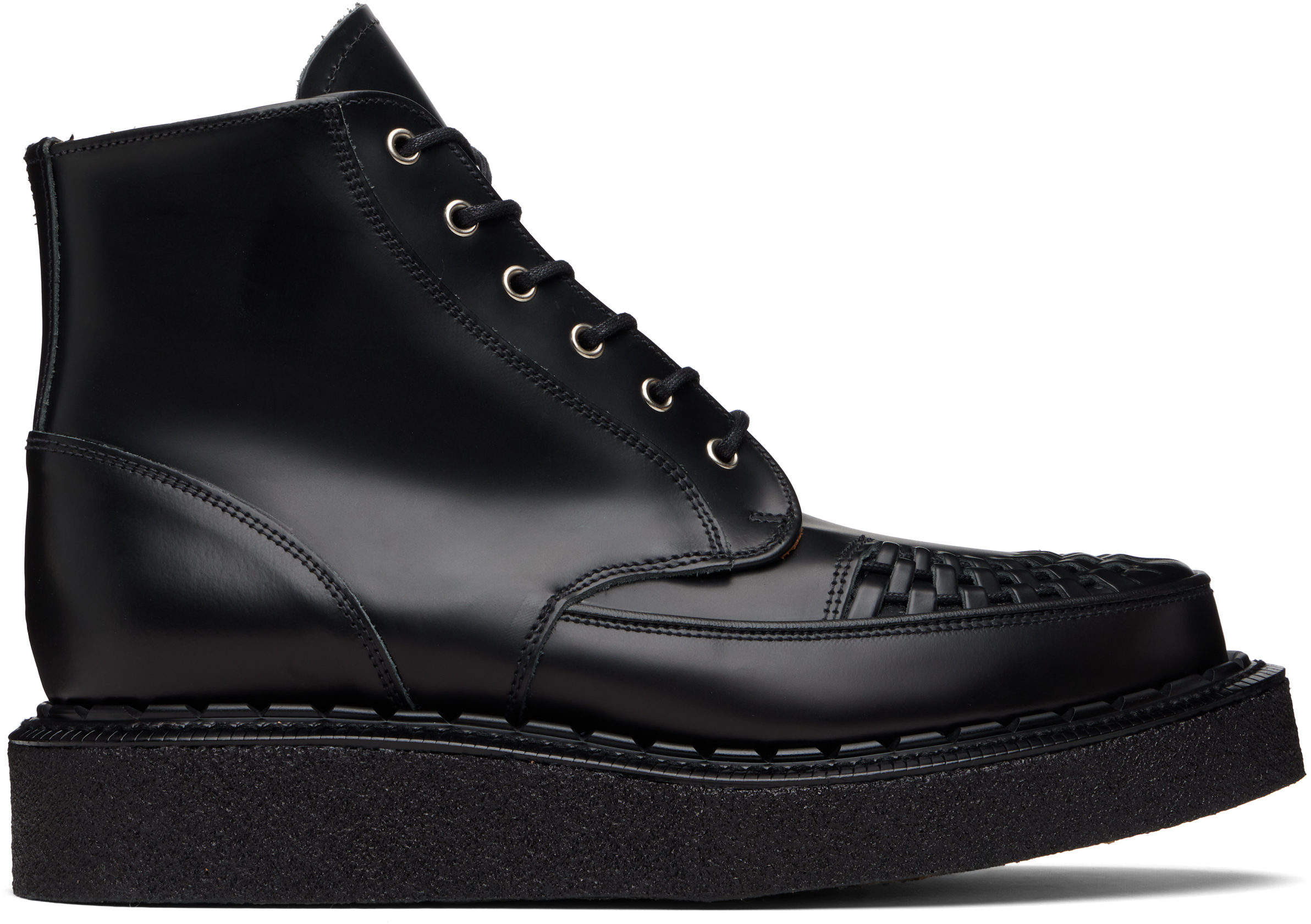 George Cox - Black Skipton Eyelet Boots
