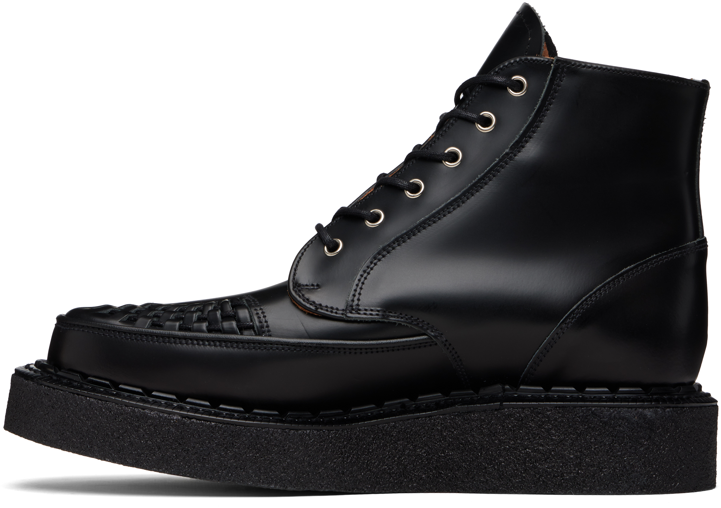 靴 GEOORGE COX George Cox - Black Skipton Eyelet Boots