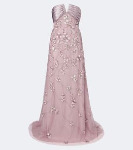 Georges Hobeika Georges Hobeika Embellished sheer tulle bustier gown