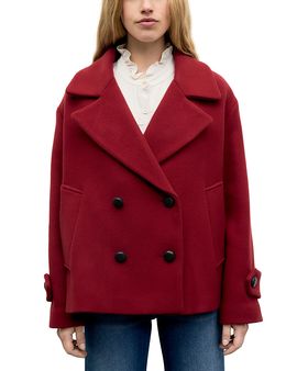 Gerard Darel Gerard Darel Alla Wool Blend Oversized Collar Coat