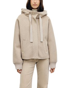 Gerard Darel Gerard Darel Anor Wool-Blend Hooded Coat