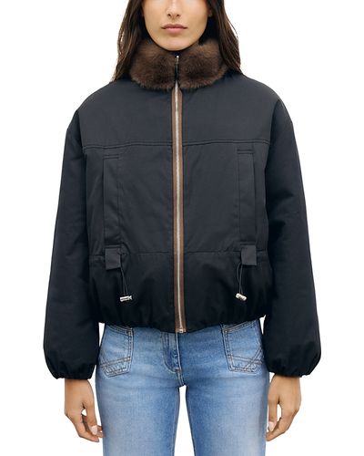 Gerard Darel Gerard Darel Aurora Faux Fur Trim Jacket