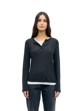 GERARD DAREL GERARD DAREL Becca Henley Long Sleeve Top