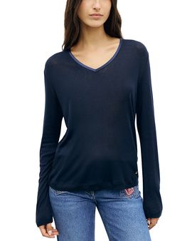 Gerard Darel Gerard Darel Belen Long Sleeve Semi Sheer Tee