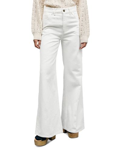 Gerard Darel Gerard Darel Bianca High Rise Straight Jeans in White