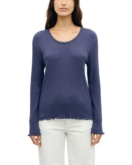 Gerard Darel Gerard Darel Bona Lace Trim Textured Tee