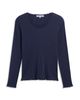 Gerard Darel Gerard Darel Bona Lace Trim Textured Tee - 6