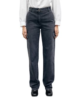 Gerard Darel Gerard Darel Ibory Mid Rise Cargo Jeans in Charcoal