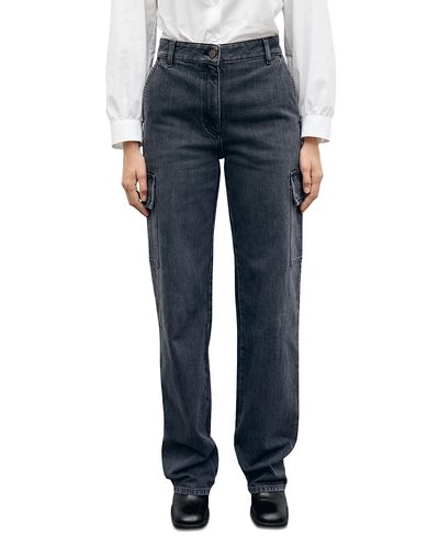 Gerard Darel Gerard Darel Ibory Mid Rise Cargo Jeans in Charcoal