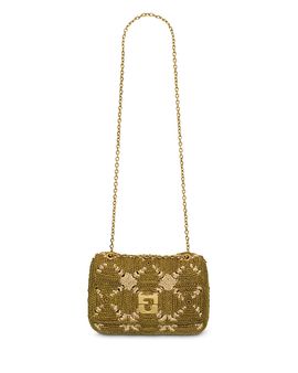 Gerard Darel Gerard Darel Le Fanny Khaki Crochet Raffia Crossbody