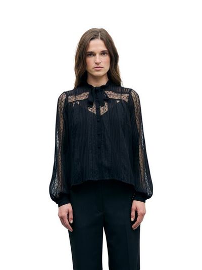GERARD DAREL GERARD DAREL Lonnie Sheer Tie Neck Shirt