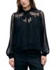 Gerard Darel Gerard Darel Lonnie Tie Neck Button Front Blouse - 1