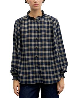 Gerard Darel Gerard Darel Lotte Printed Ruffle Trim Blouse