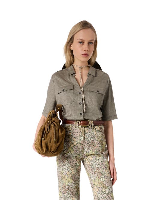 GERARD DAREL GERARD DAREL Moana Open Collar Linen Shirt