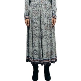 GERARD DAREL GERARD DAREL Printed Midi Skirt Border Hem