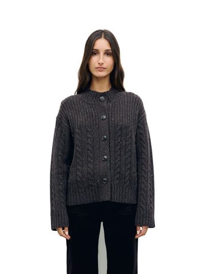 GERARD DAREL GERARD DAREL Rafa Merino Wool Cable Knit Cardigan