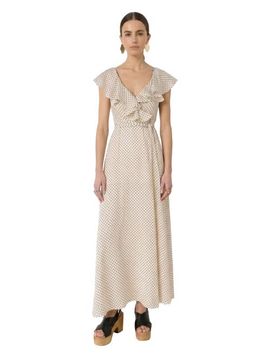 GERARD DAREL GERARD DAREL Ruffled V-Neck Maxi Dress