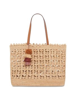 Gerard Darel Gerard Darel Sandra Crochet Raffia Tote Bag