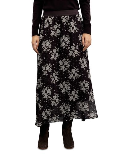 Gerard Darel Gerard Darel Tessy Printed Pull On Midi Skirt