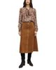 Gerard Darel Gerard Darel Tiphaine Velvet Cotton Stretch Midi Skirt - 2