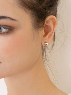 GETMEBLING [ Silver 925 ] Round Street Cubic Earring