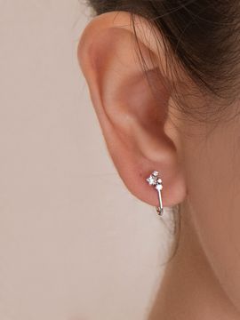 GETMEBLING [ Silver 925 ] Star Curve Earring