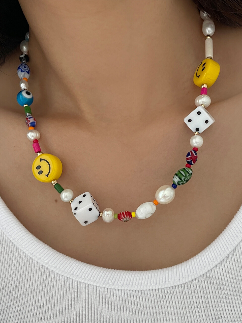 GETMEBLING Dice and smile necklace