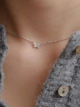 GETMEBLING RIBBON BUTTERFLY NECKLACE