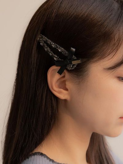 GETMEBLING Ribbon Point Hair Clip