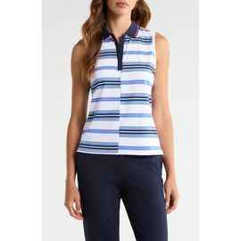 G/FORE G/FORE Offset Stripe Performance Sleeveless Polo