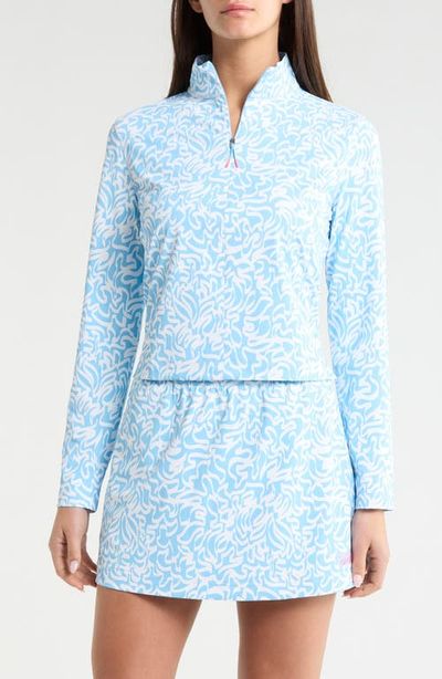 G/FORE G/FORE Scribble Print Quarter Zip Golf Sweatshirt