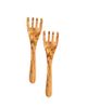 Gharyan Stoneware Gharyan Stoneware Olive Wood Serving Spatula Forks, Set of 2 - 2