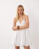 Ghospell Ghospell Cove cami strap bubble hem mini dress in white - 3