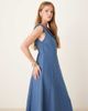 Ghospell Ghospell denim ruffle midaxi dress in blue - 2