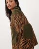 Ghospell Ghospell Suzu corduroy panel detailing zip up jacket in orange zebra - part of a set-Multi - 2