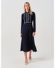 Ghost London Ghost London Alberta Contrast Piping Midi Dress - 1