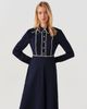 Ghost London Ghost London Alberta Contrast Piping Midi Dress - 2