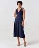 Ghost London Ghost London Alessia Picot V-neck Satin Midi Dress - 1