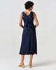 Ghost London Ghost London Alessia Picot V-neck Satin Midi Dress - 3