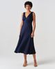 Ghost London Ghost London Alessia Picot V-neck Satin Midi Dress - 5