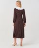 Ghost London Ghost London Contrast Collar Crepe Midi Dress - 3