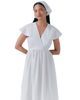 Ghost London Ghost London Eloise V-Neck Cotton Midi Dress - 4