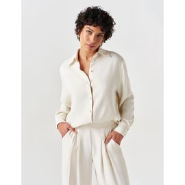 Ghost London Ghost London Esther Collared Satin Shirt