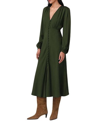 Ghost London Ghost London Francesca Crepe Button Up Midi Dress